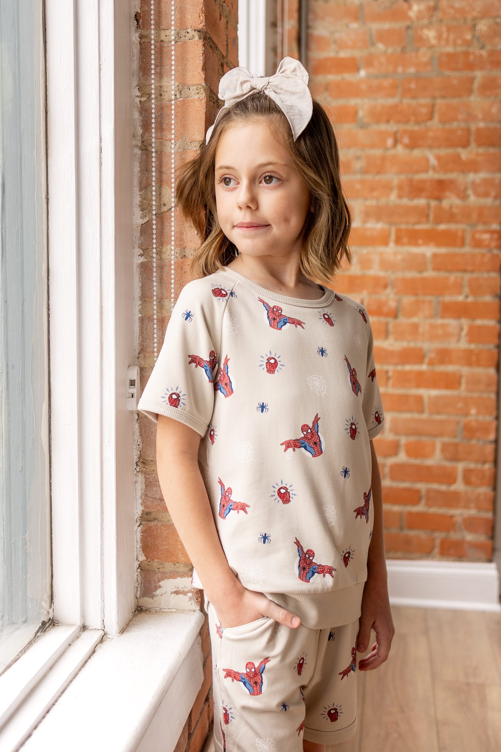 Short Sleeve Jogger Set in Spider-Man - Image 3