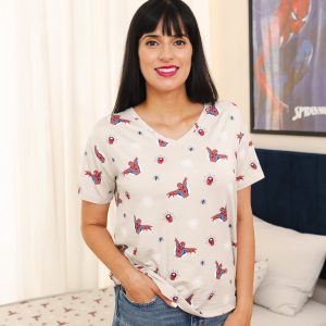 Women's Oversized V-Neck Tee in Spider-Man
