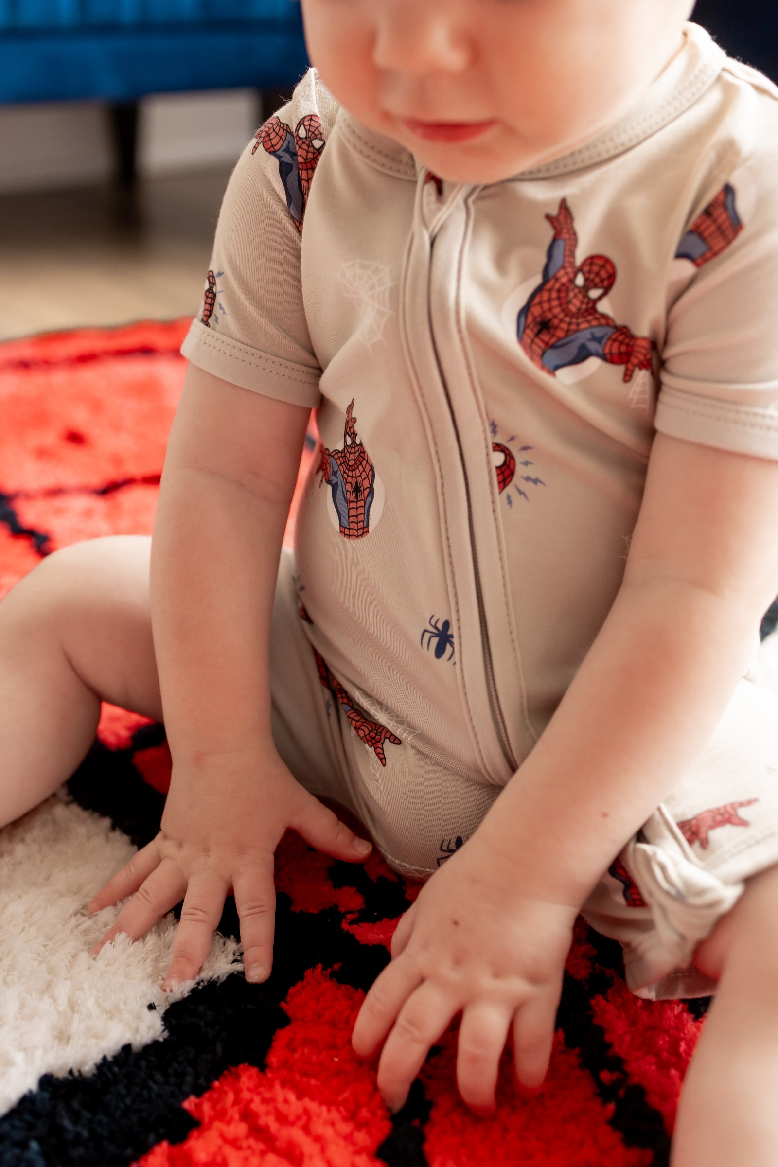 Zipper Shortall Romper in Spider-Man - Image 4
