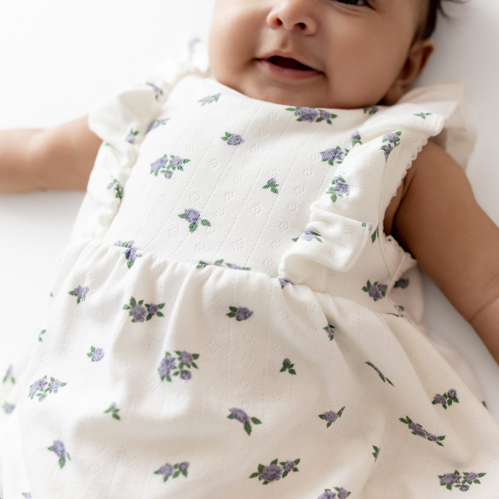 Pointelle Bodysuit Dress in Spray Rose - Image 3