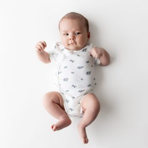 Pointelle Kimono Bodysuit in Spray Rose
