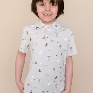 Toddler Short Sleeve Polo in Starry Icon