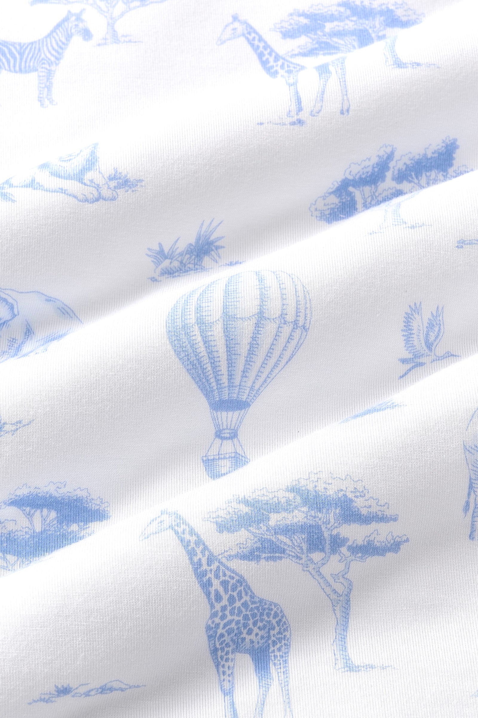 Long Sleeve Pajamas in Toile Safari - Image 7