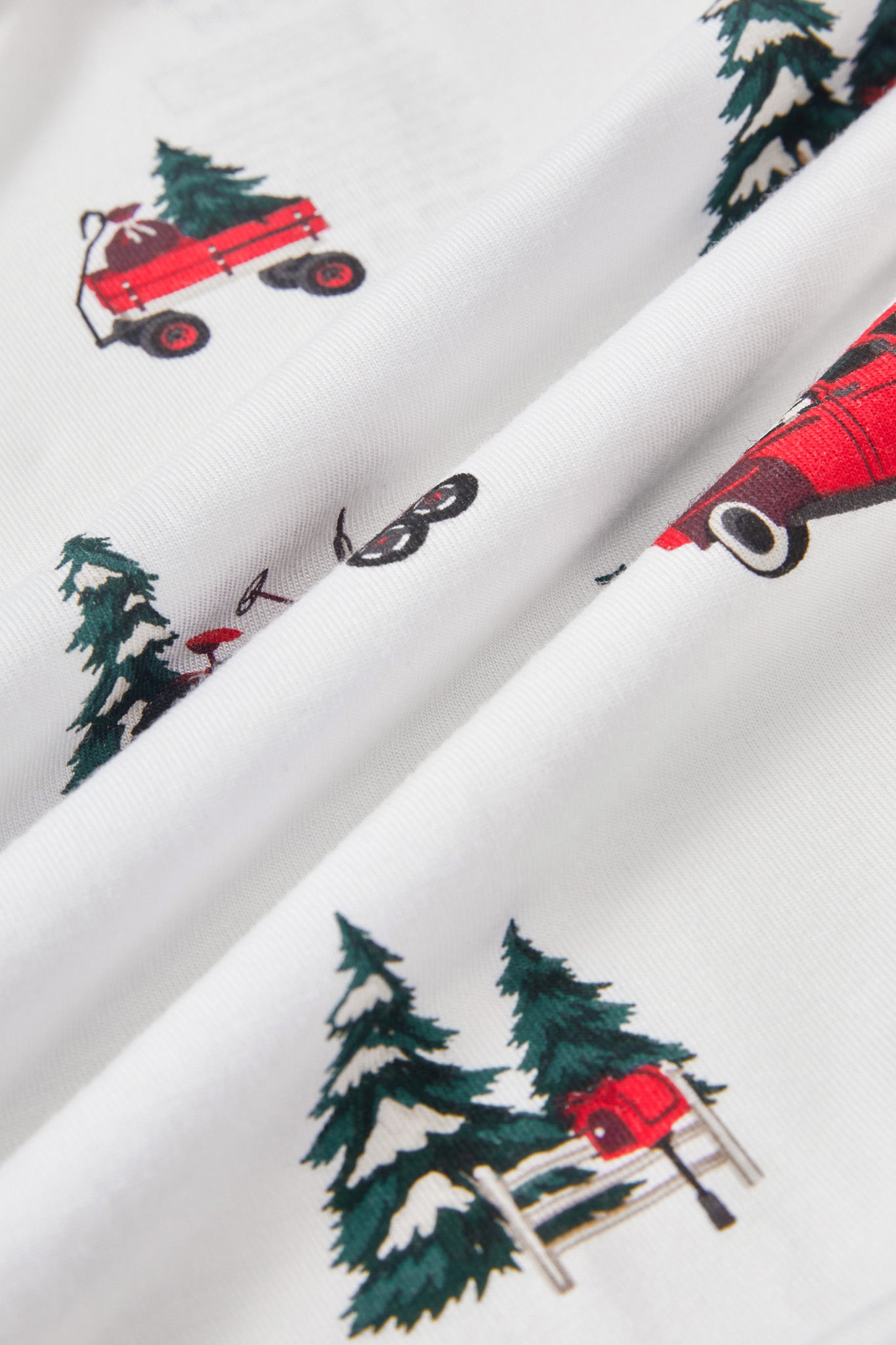 Long Sleeve Twirl Bodysuit Dress in Holiday Tree Farm - Image 3