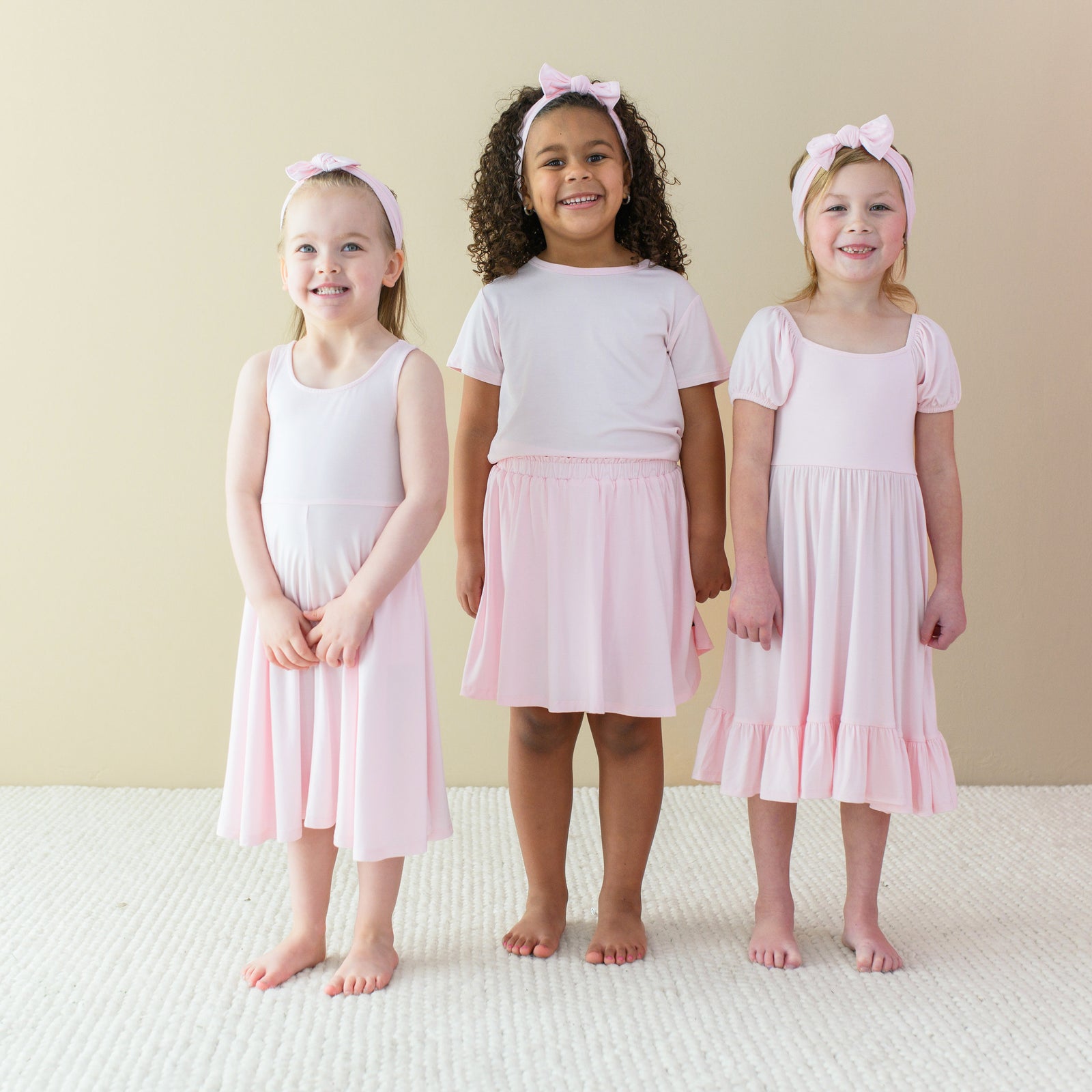 Puff Sleeve Twirl Dress in Sakura - Image 3
