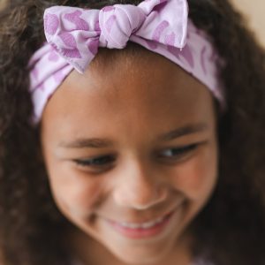 Knotted Bow Headband in Thistle Leopard