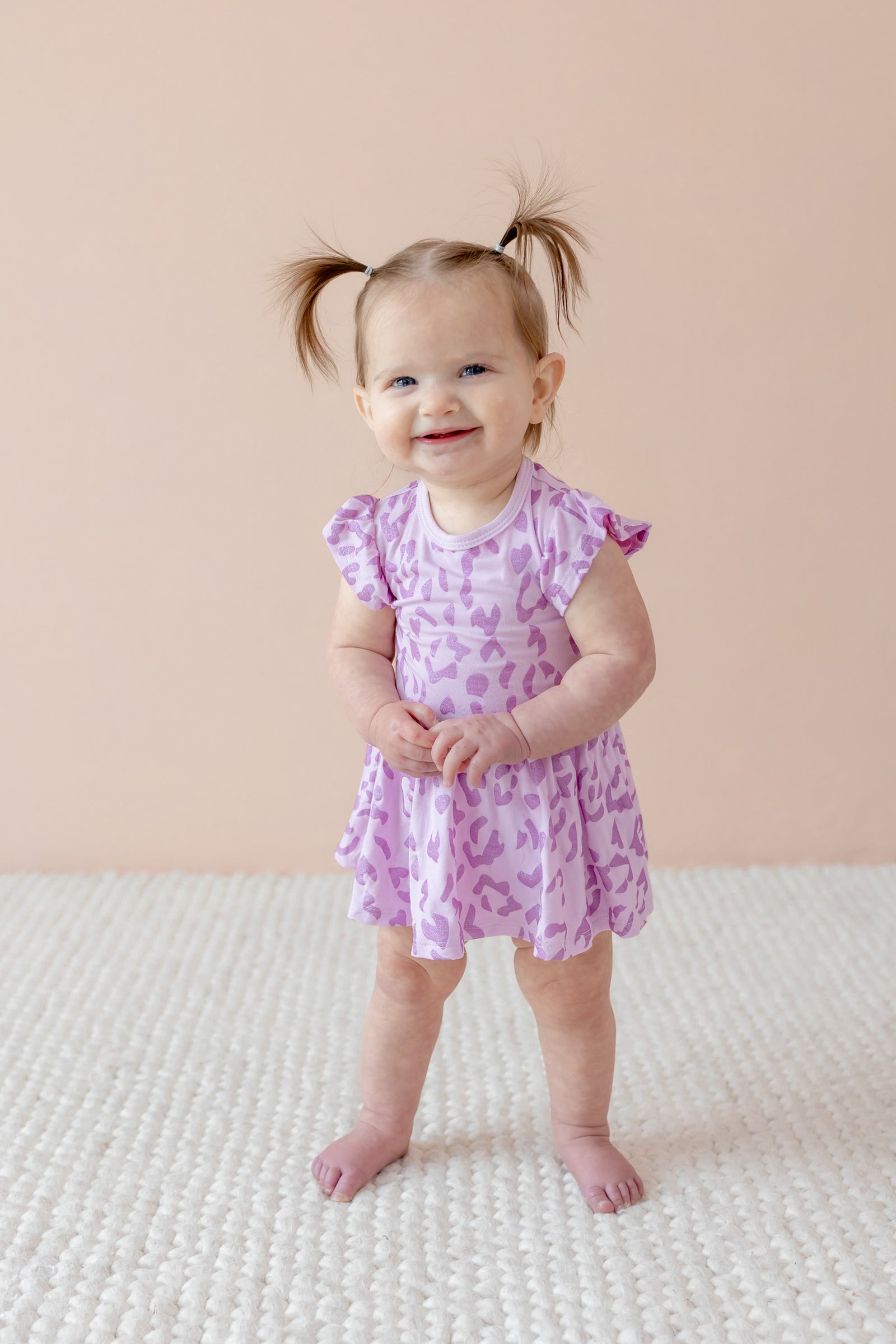 Twirl Bodysuit Dress in Thistle Leopard - Image 5