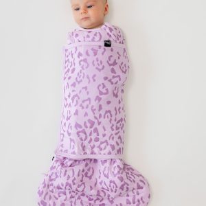 Sleep Bag Swaddler in Thistle Leopard 1.0