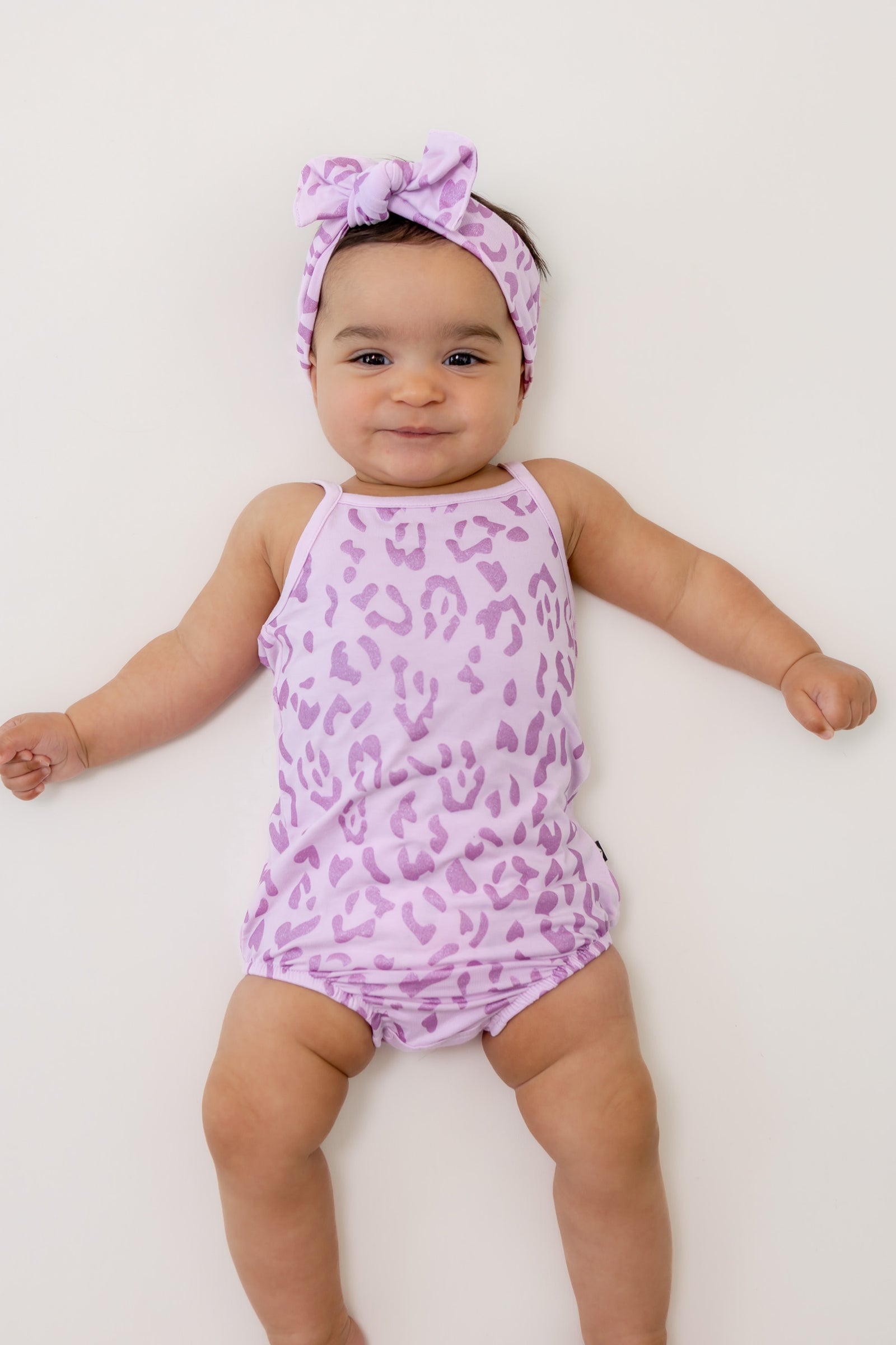 Spaghetti Strap Leotard in Thistle Leopard - Image 3