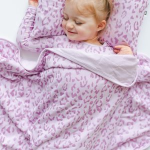 Toddler Blanket in Thistle Leopard 1.0