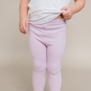 Ribbed Leggings in Thistle
