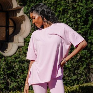 Women’s Biker Short Set in Thistle