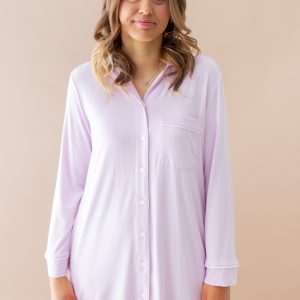 Long Sleeve Women’s Nightshirt in Thistle