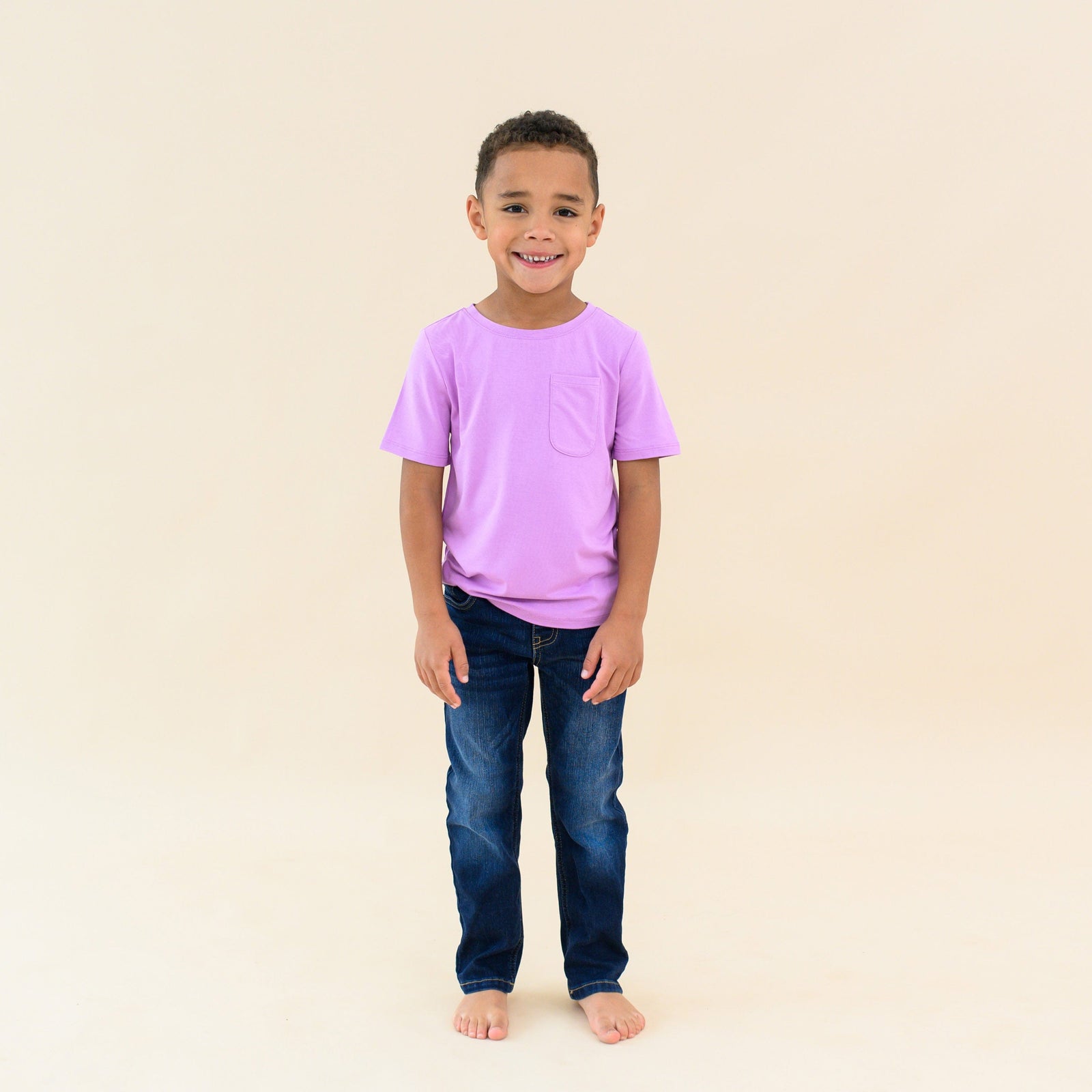 Toddler Crew Neck Tee in Poi - Image 3