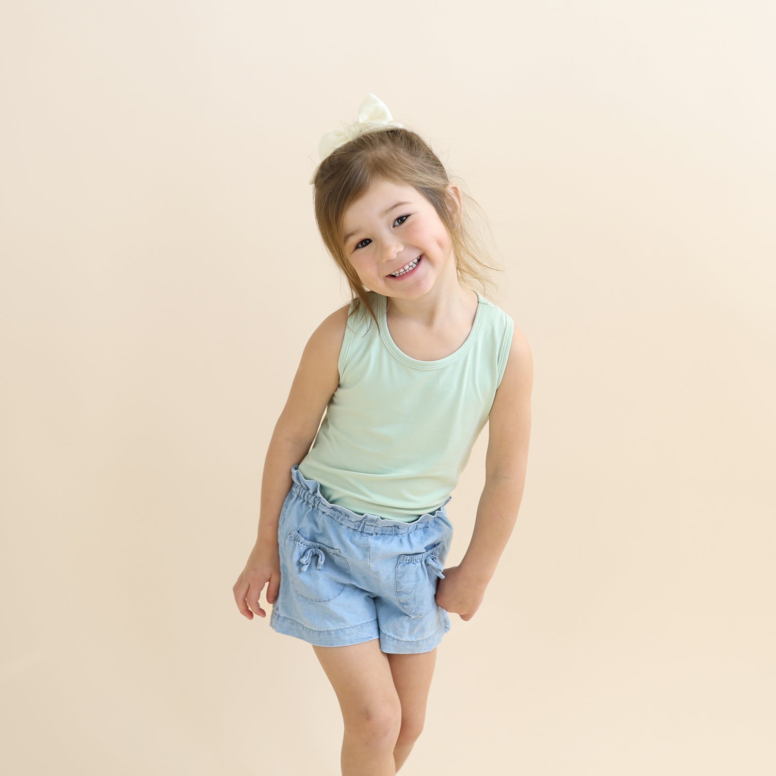 Toddler Tank Top in Basil - Image 4