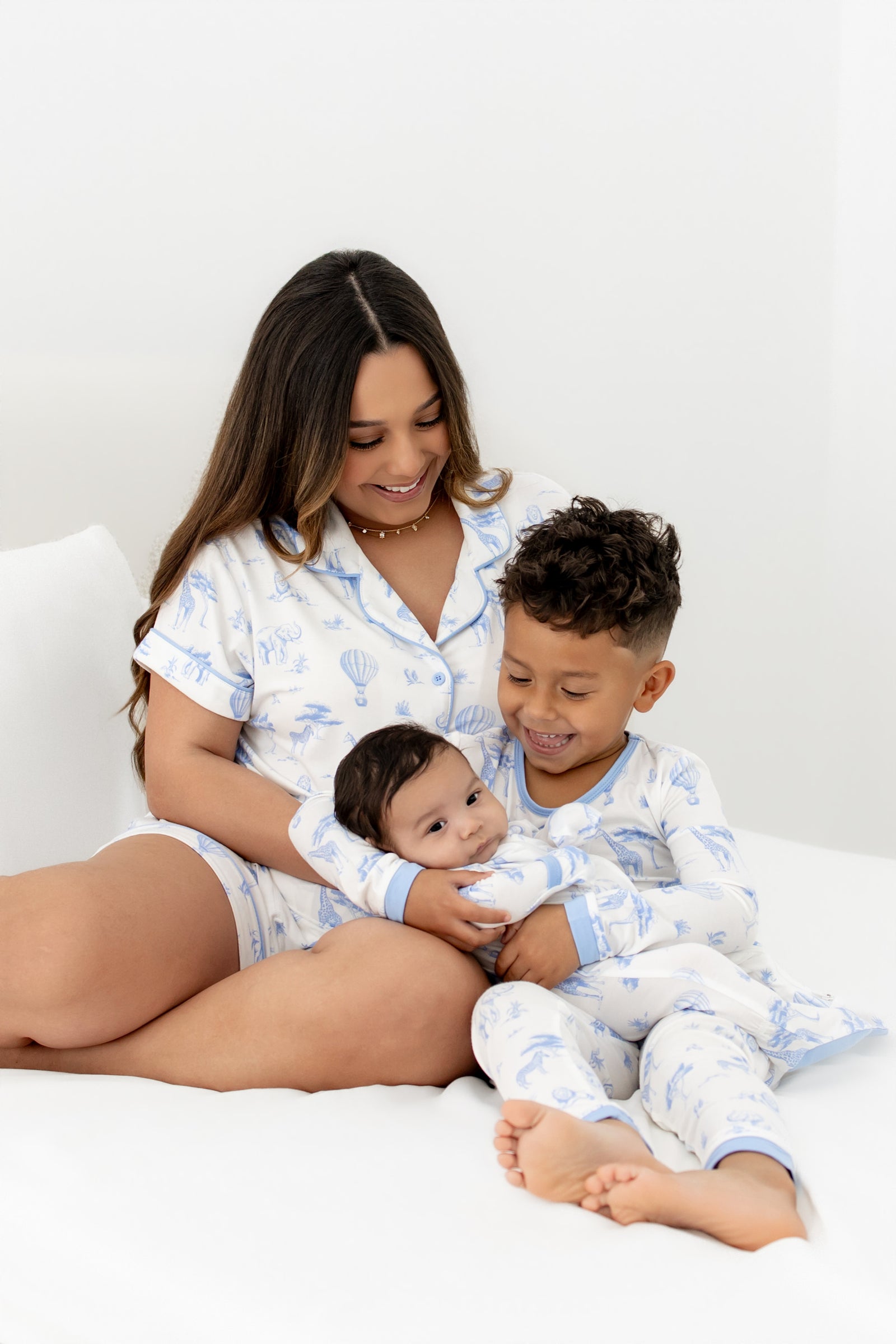 Women's Short Sleeve Pajama Set in Toile Safari - Image 2