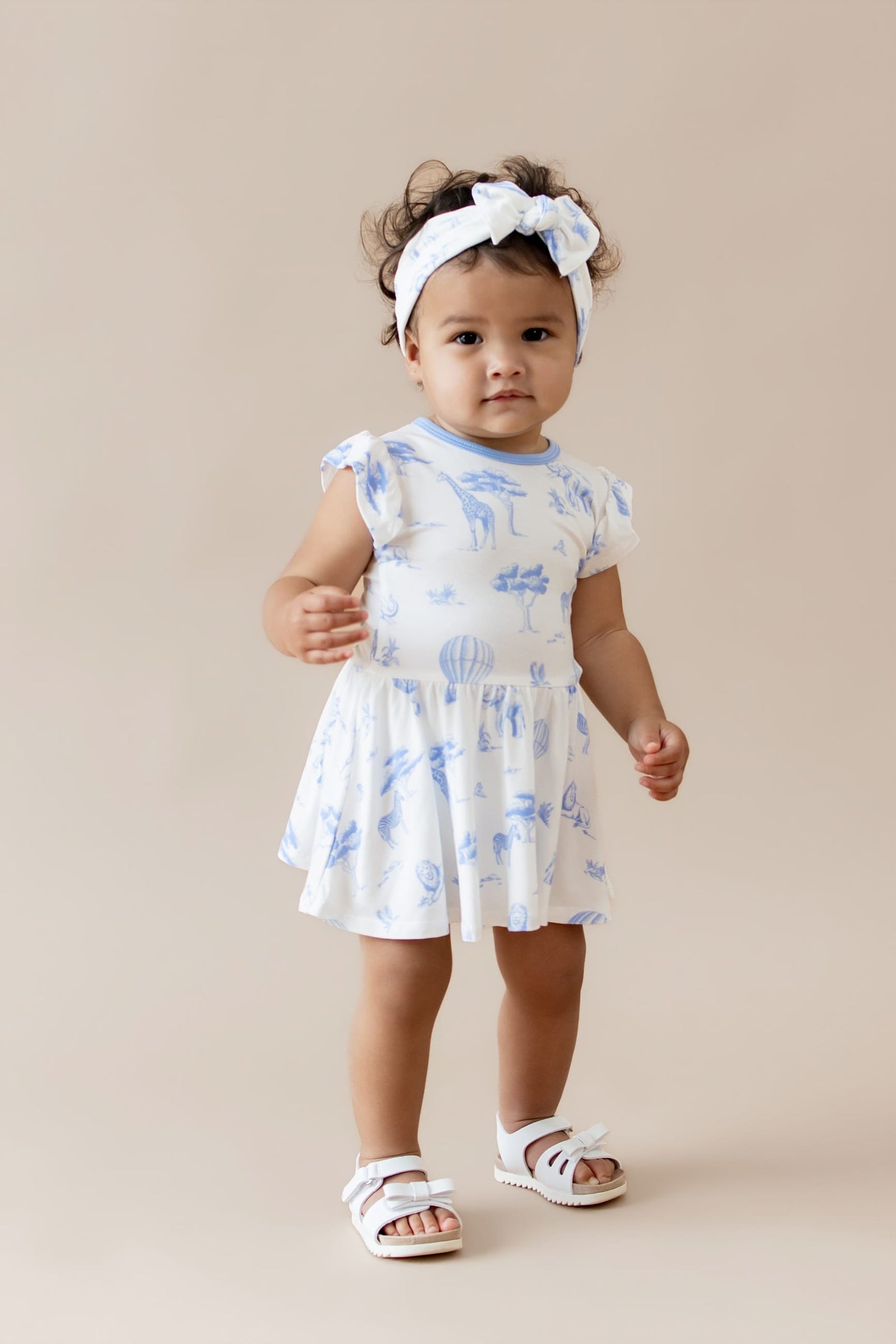 Twirl Bodysuit Dress in Toile Safari - Image 4