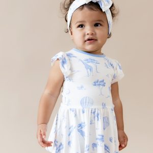 Twirl Bodysuit Dress in Toile Safari