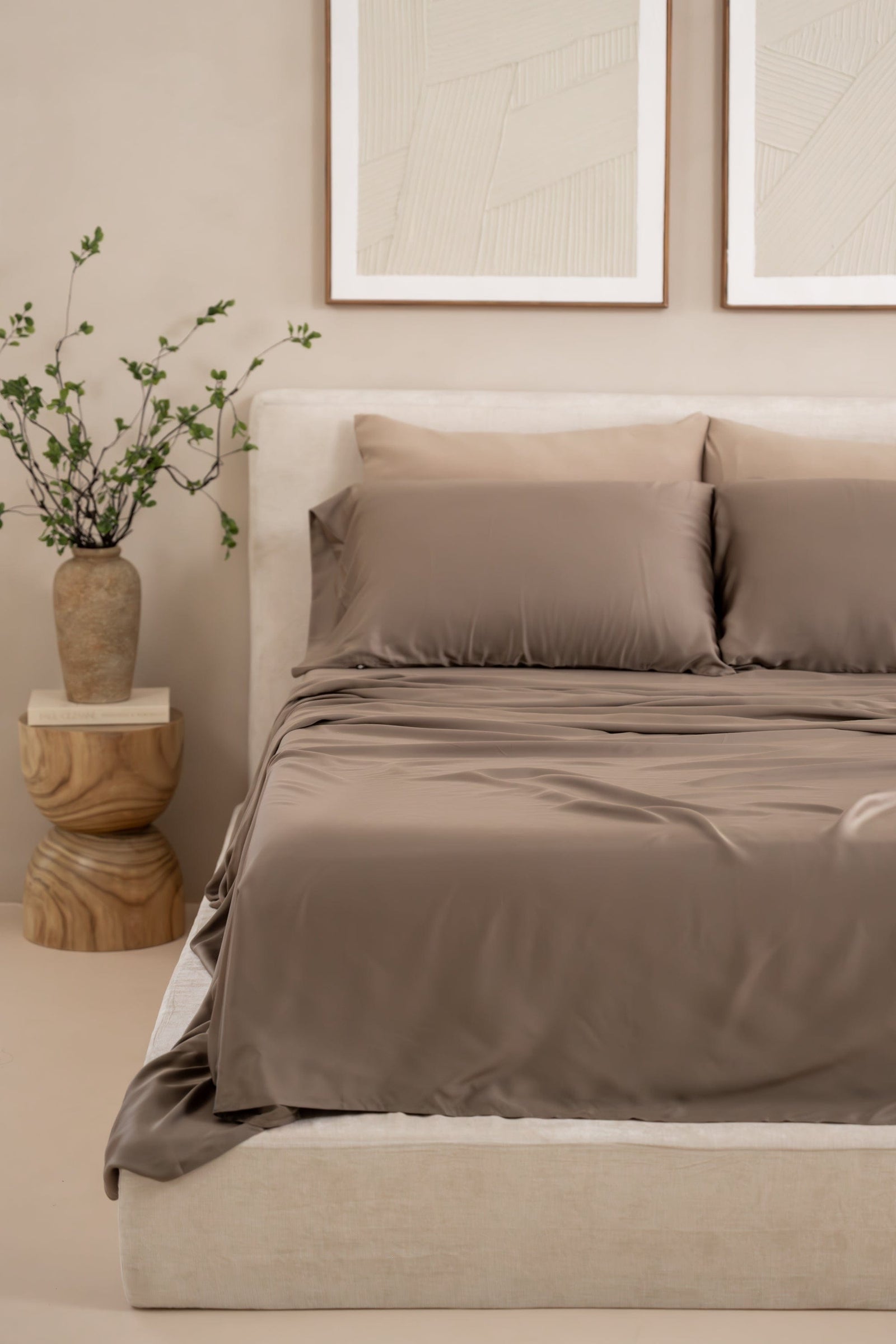 Bamboo Sateen Sheet Set in Truffle - Image 5