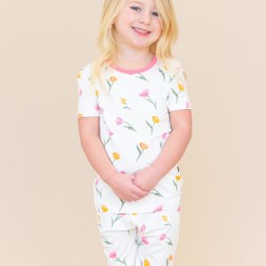 Short Sleeve Pajamas in Tulip