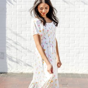 Women’s Smocked Dress in Tulip