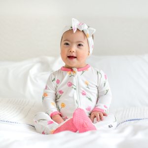 Zippered Footie in Tulip