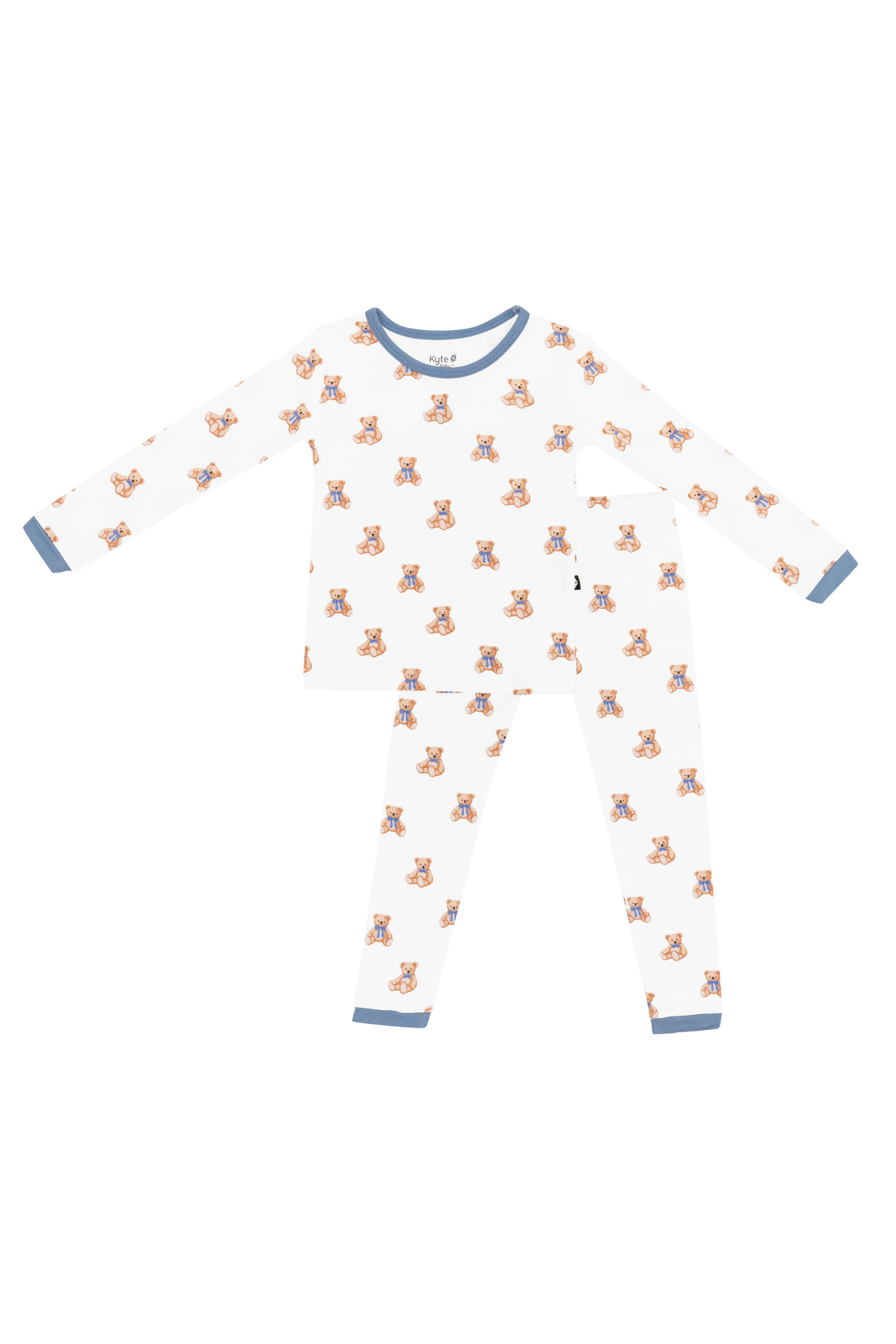 Long Sleeve Pajamas in Teddy Bear - Image 2