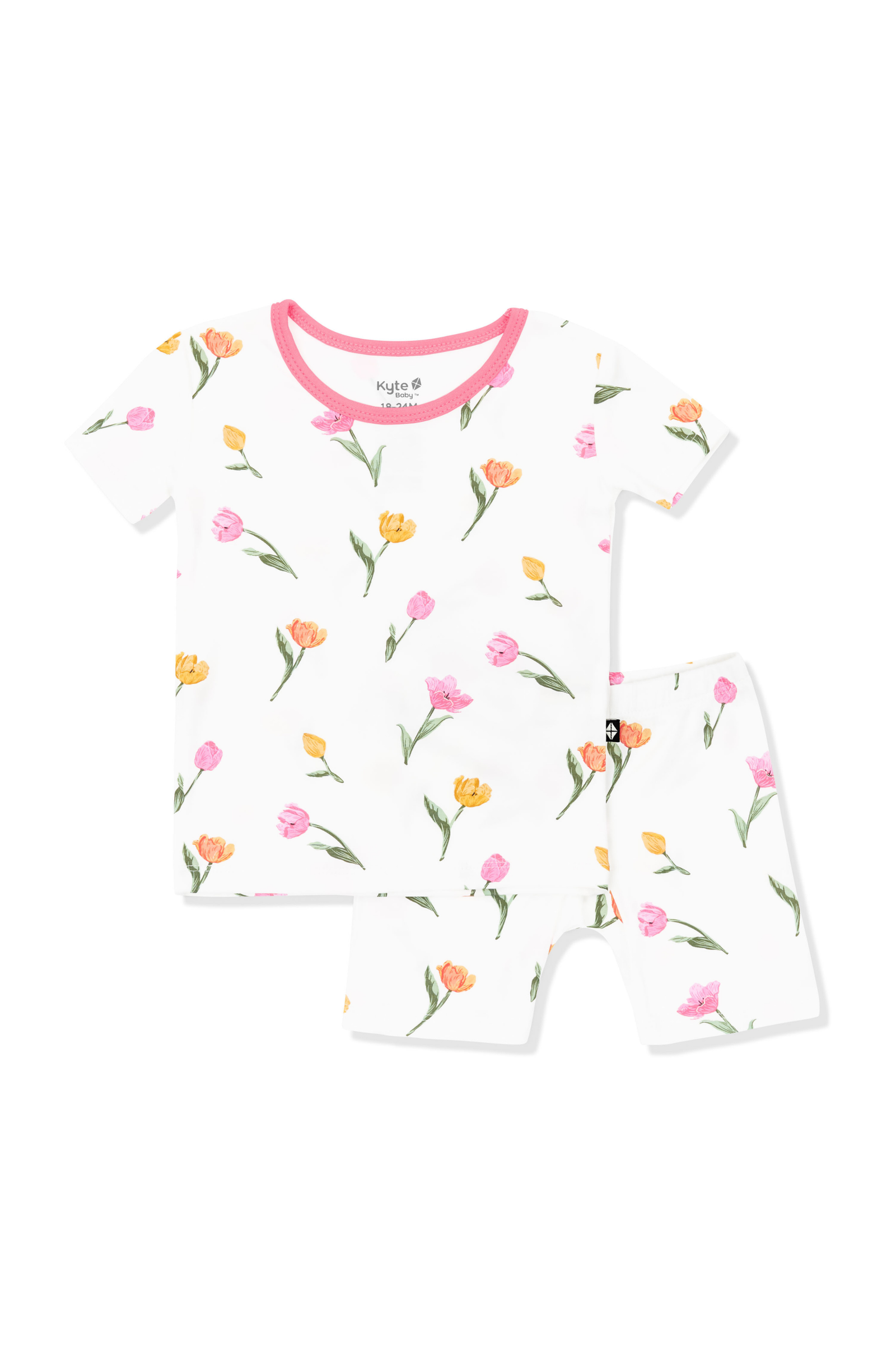 Short Sleeve Pajamas in Tulip - Image 2