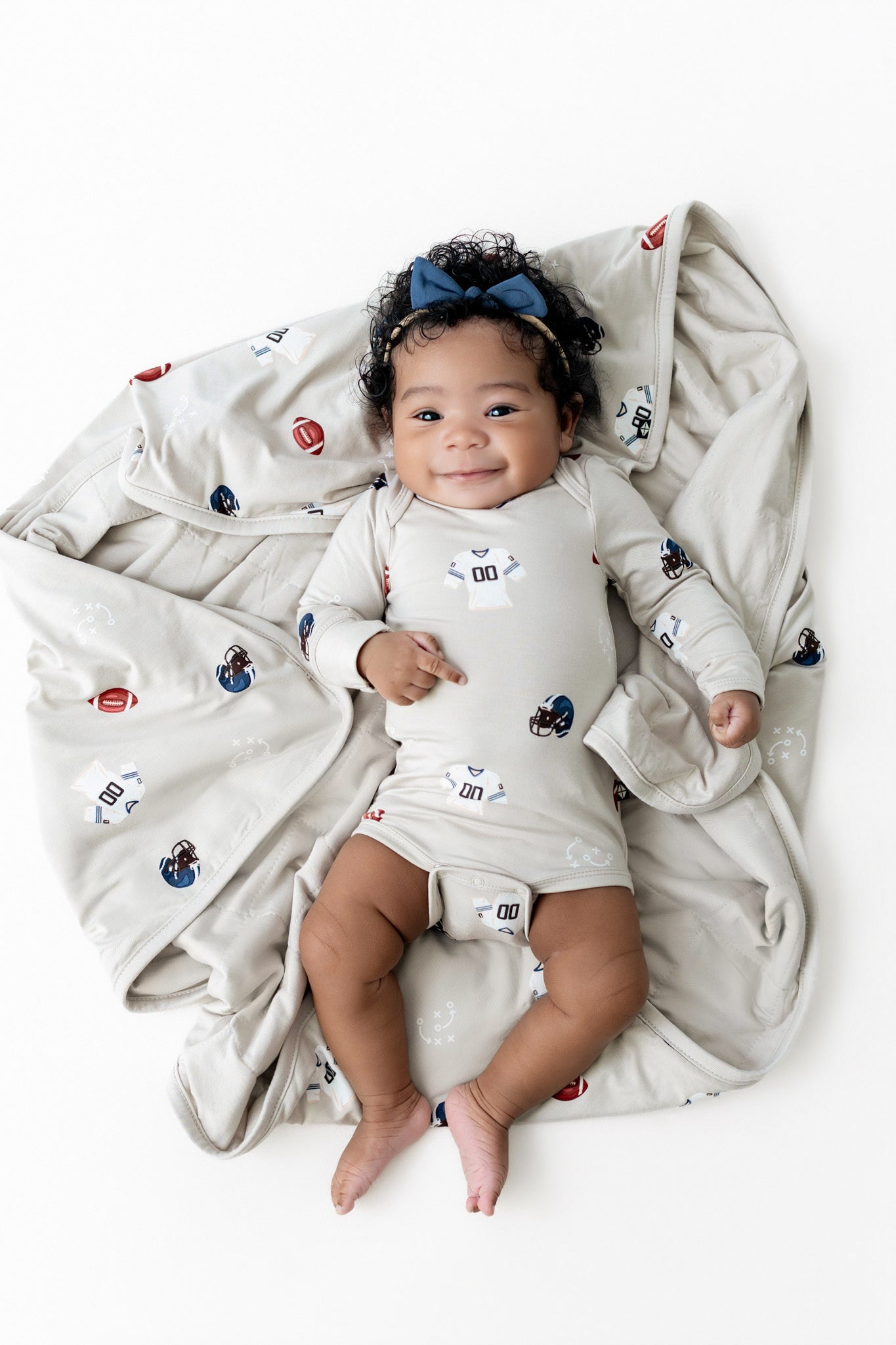 Baby Blanket in Vintage Football 1.0