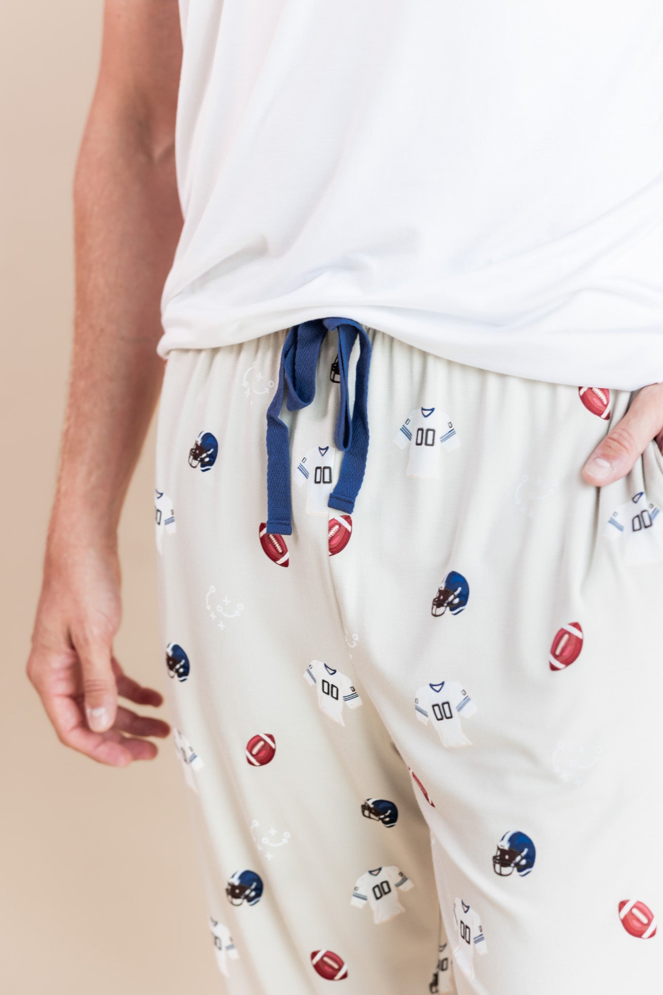 Men's Lounge Pants in Vintage Football - Image 3
