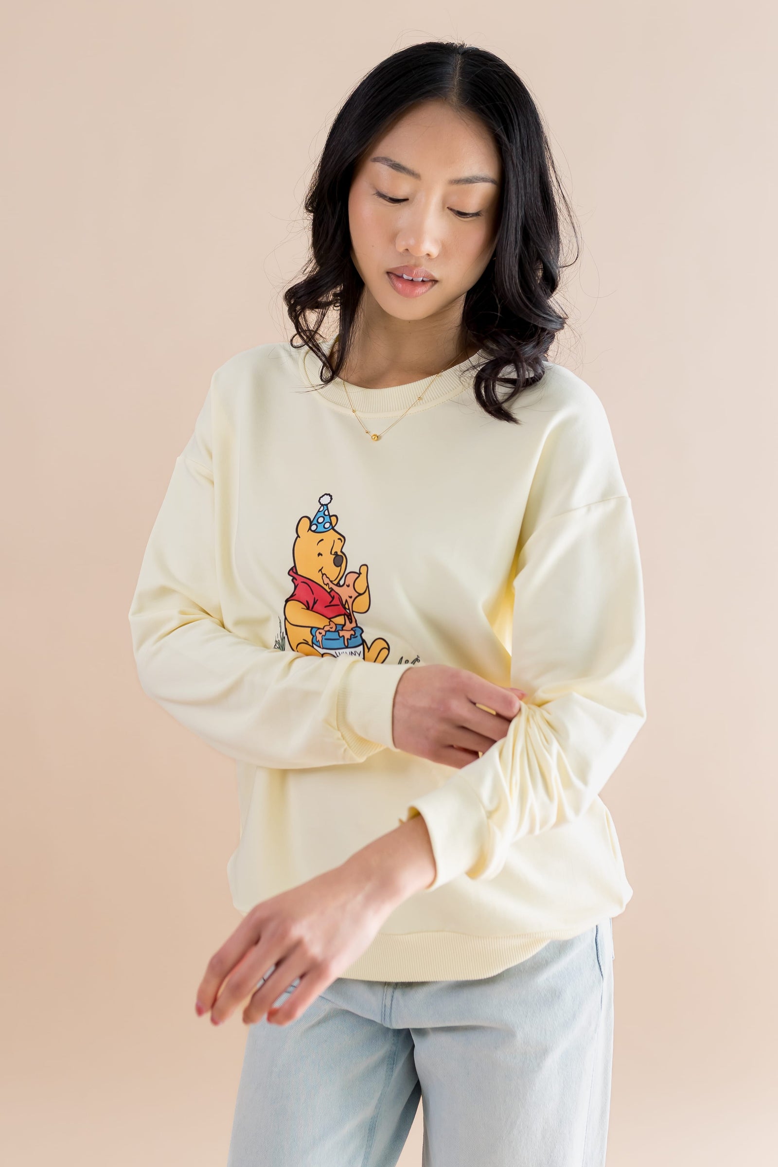 Women's Sweatshirt in Winnie the Pooh on Chamomile - Image 4