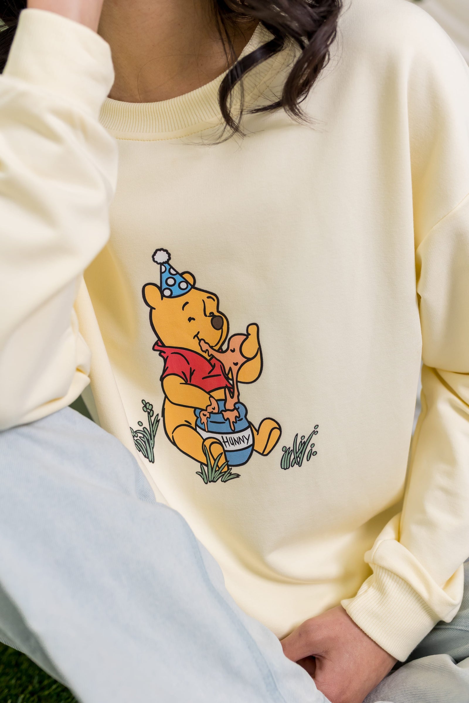 Women's Sweatshirt in Winnie the Pooh on Chamomile - Image 3
