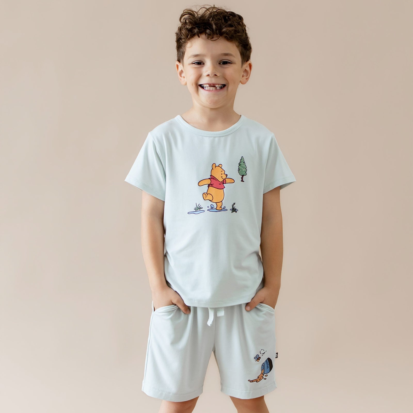 Toddler Basic Tee in Winnie the Pooh on Dew - Image 4