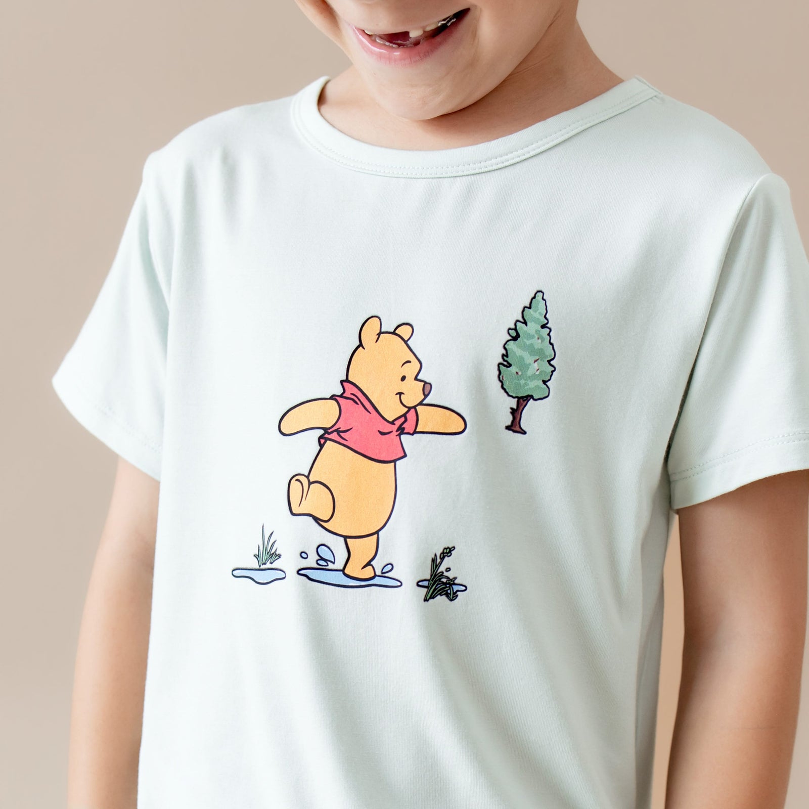Toddler Basic Tee in Winnie the Pooh on Dew - Image 3