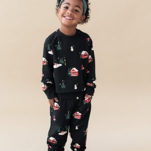 Long Sleeve Jogger Set in Winter Wonderland