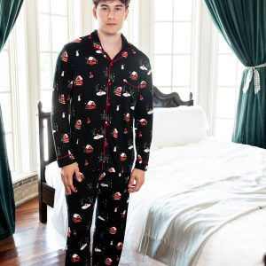 Men's Long Sleeve Pajama Set in Winter Wonderland