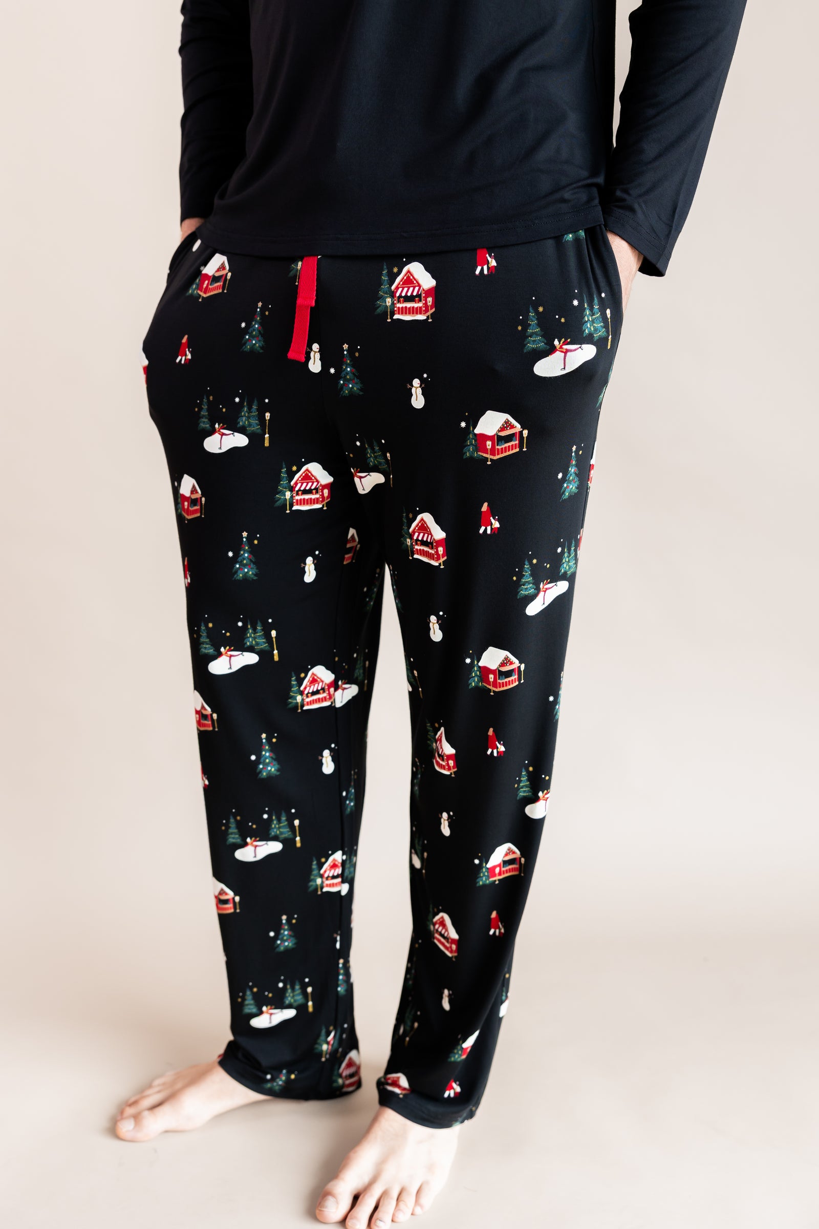 Men's Lounge Pants in Winter Wonderland - Image 2