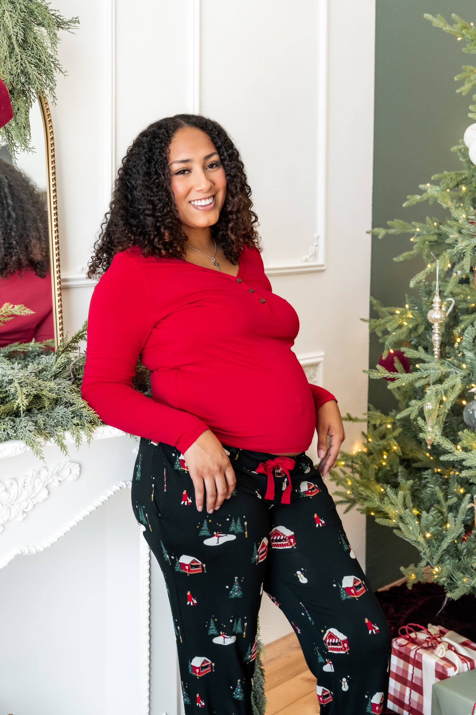 Women's Lounge Pants in Winter Wonderland - Image 7