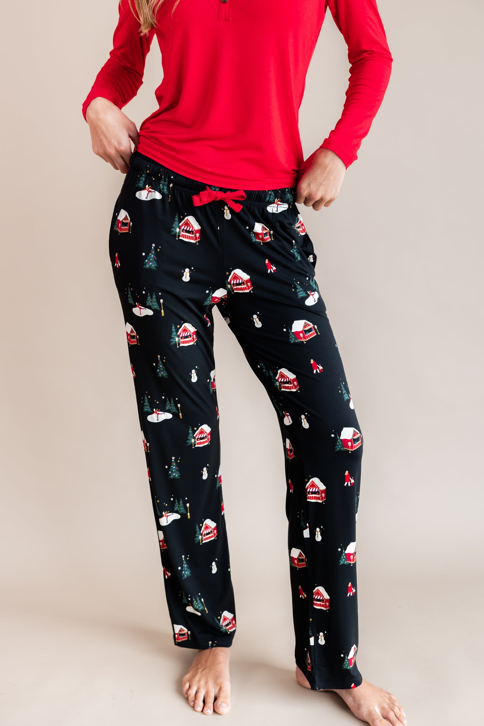 Women's Lounge Pants in Winter Wonderland - Image 3