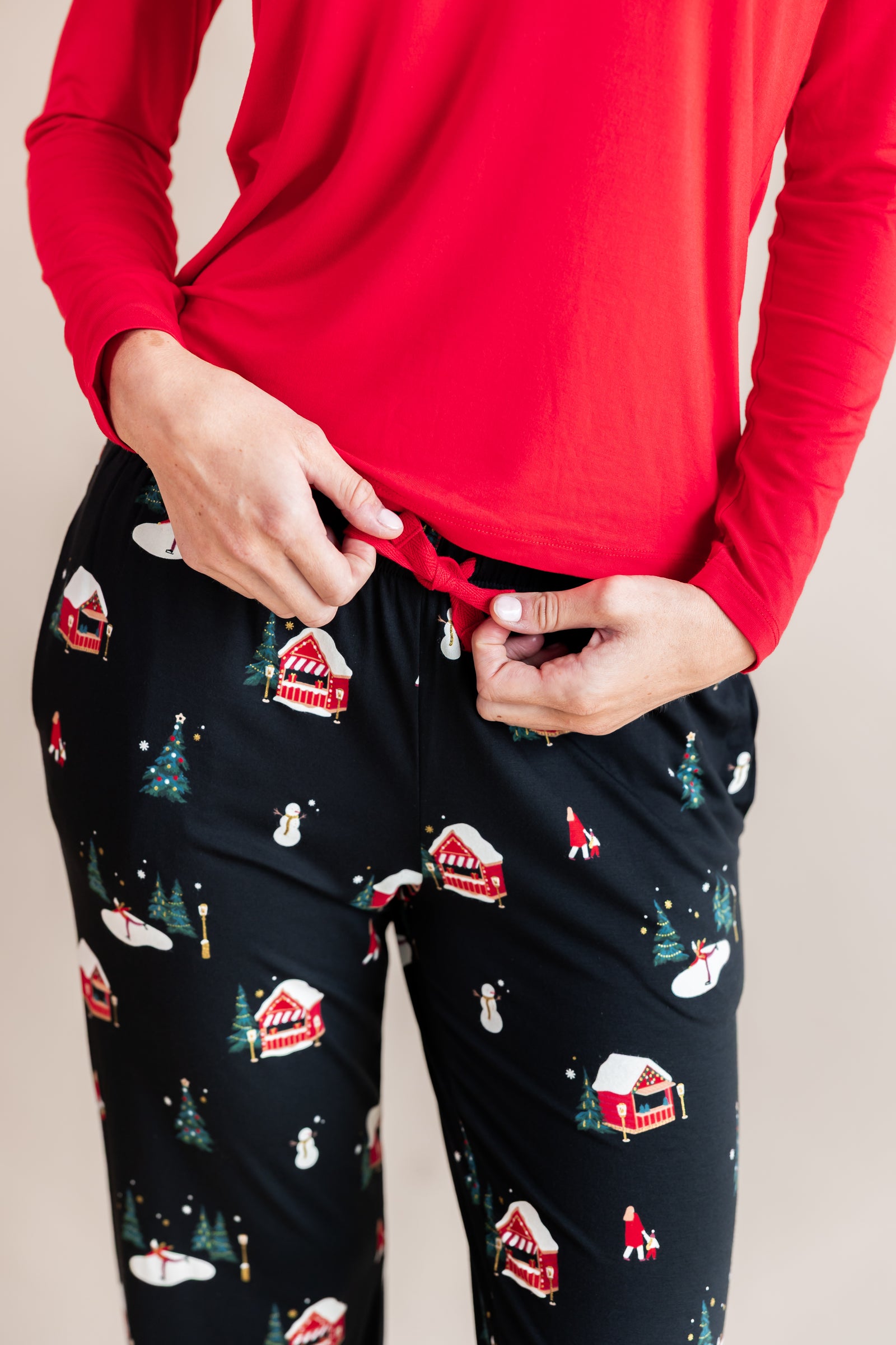 Women's Lounge Pants in Winter Wonderland - Image 4