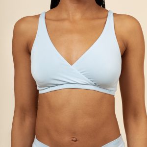 Women's Cross Front Bralette in Breeze