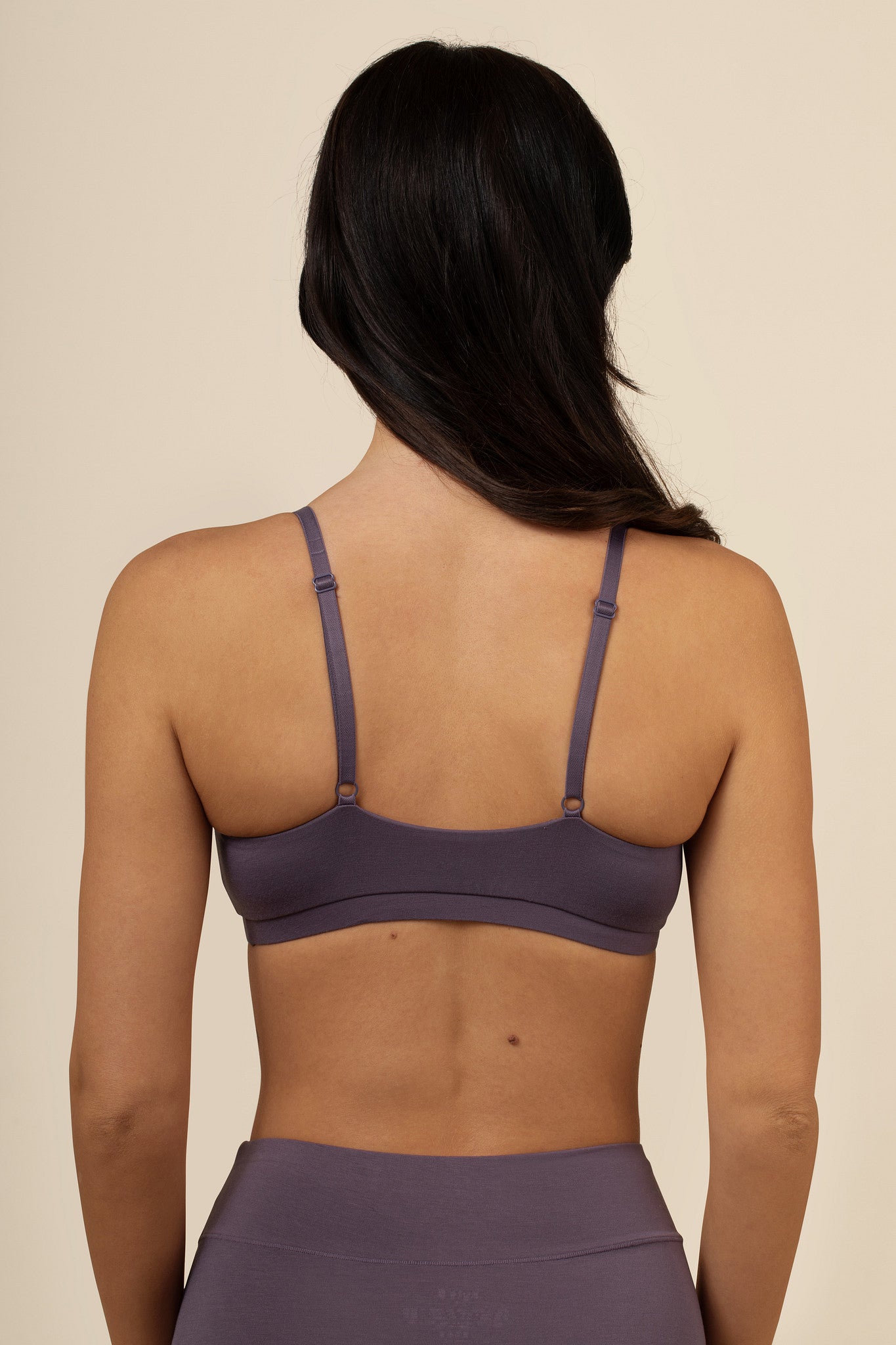 Women's Scoop Neck Bralette in Currant - Image 2