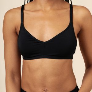 Women's V-Neck Bra in Midnight