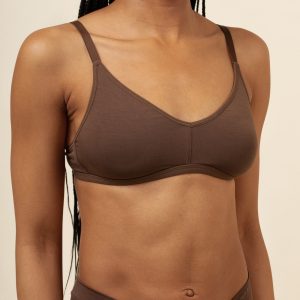 Women's V-Neck Bra in Toffee