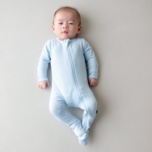 Zippered Footie in Breeze