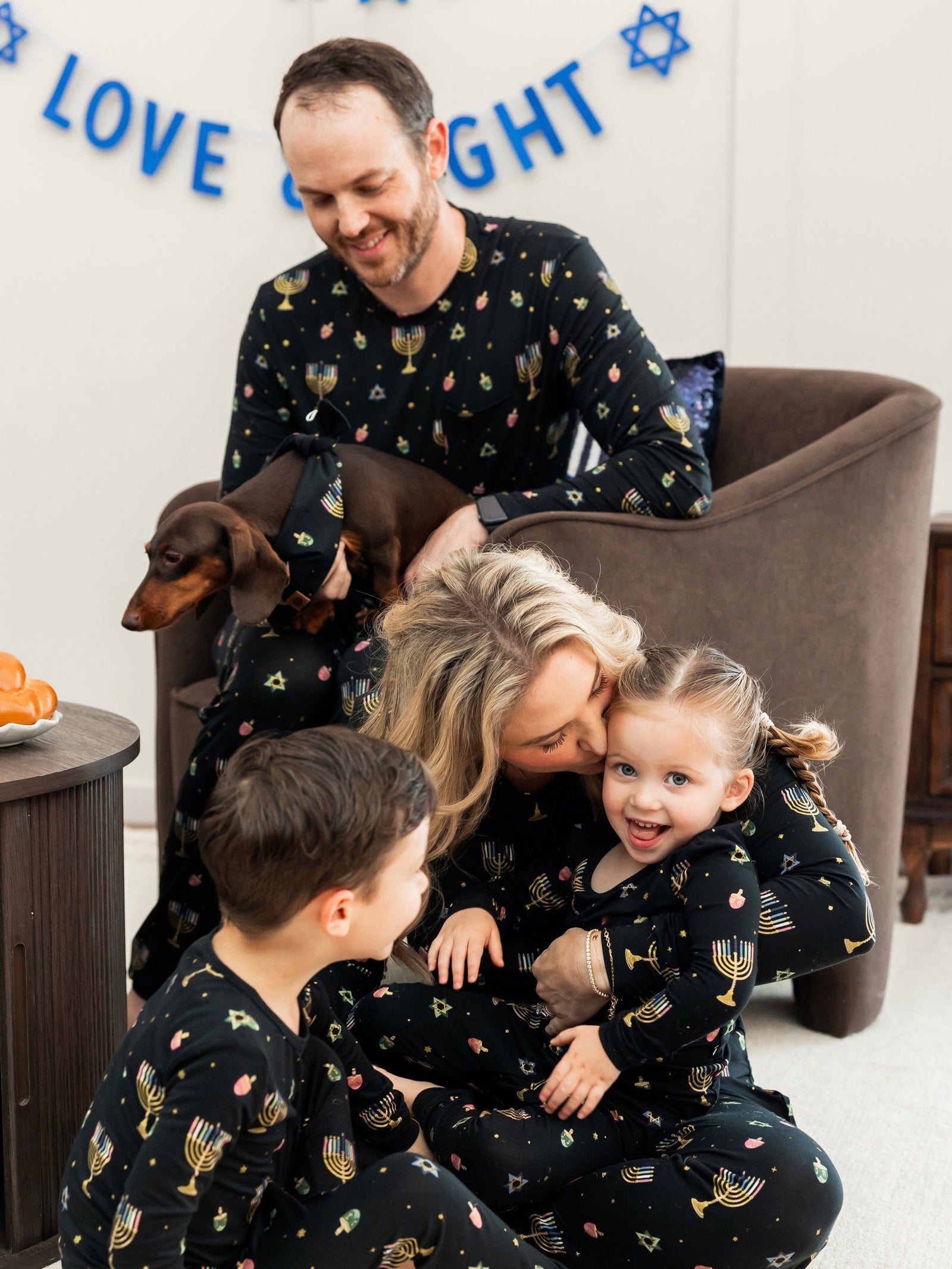 Women's Jogger Pajama Set in Hanukkah Nights - Image 3