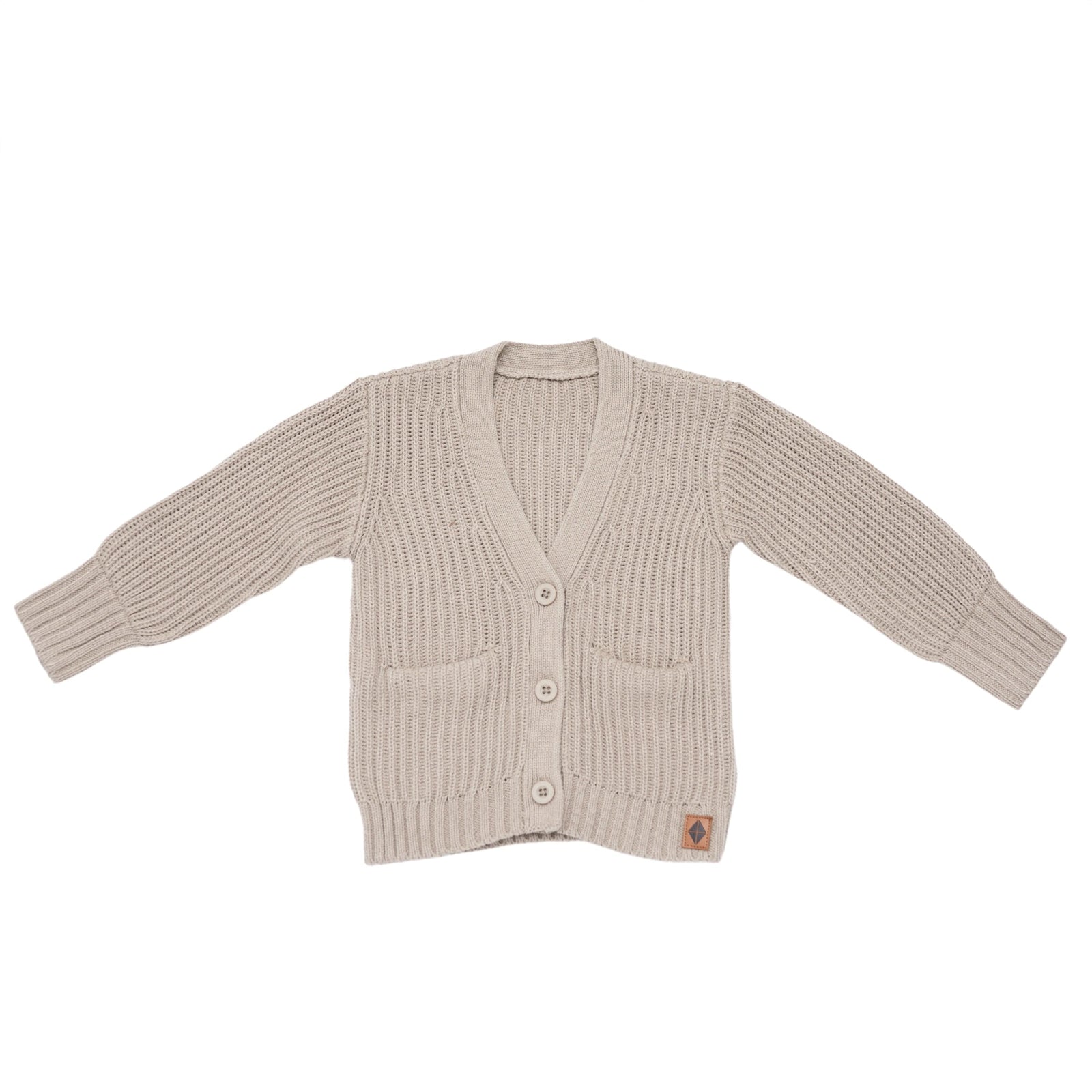 Chunky Knit Oversized Cardigan in Almond - Image 2