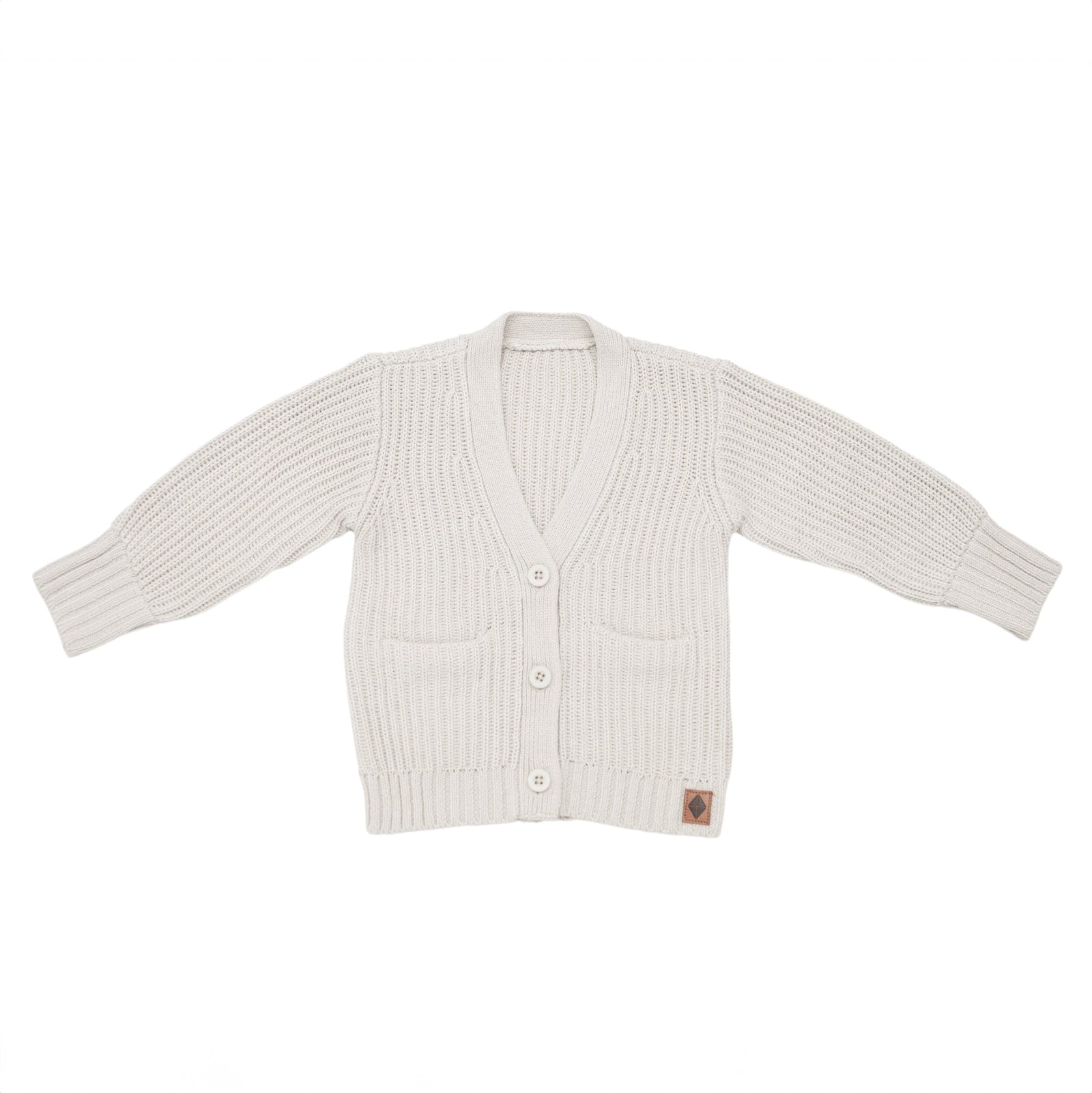 Chunky Knit Oversized Cardigan in Oat - Image 2