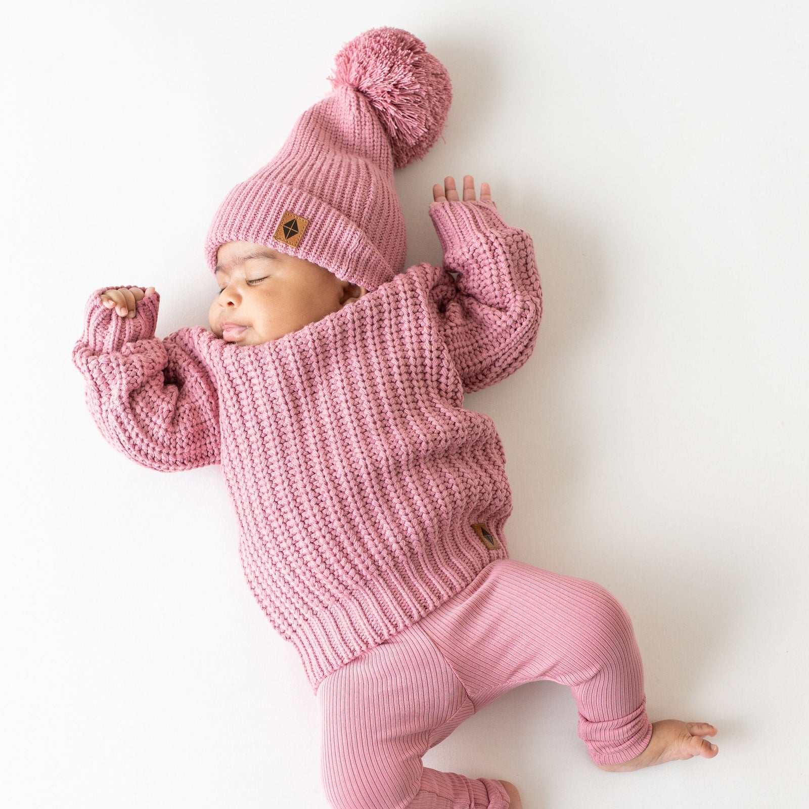 Chunky Knit Sweater in Apple Blossom - Image 3