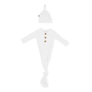 Knotted Day Gown with Hat Set in Cloud